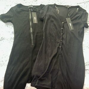 2 Brand New Black Rompers